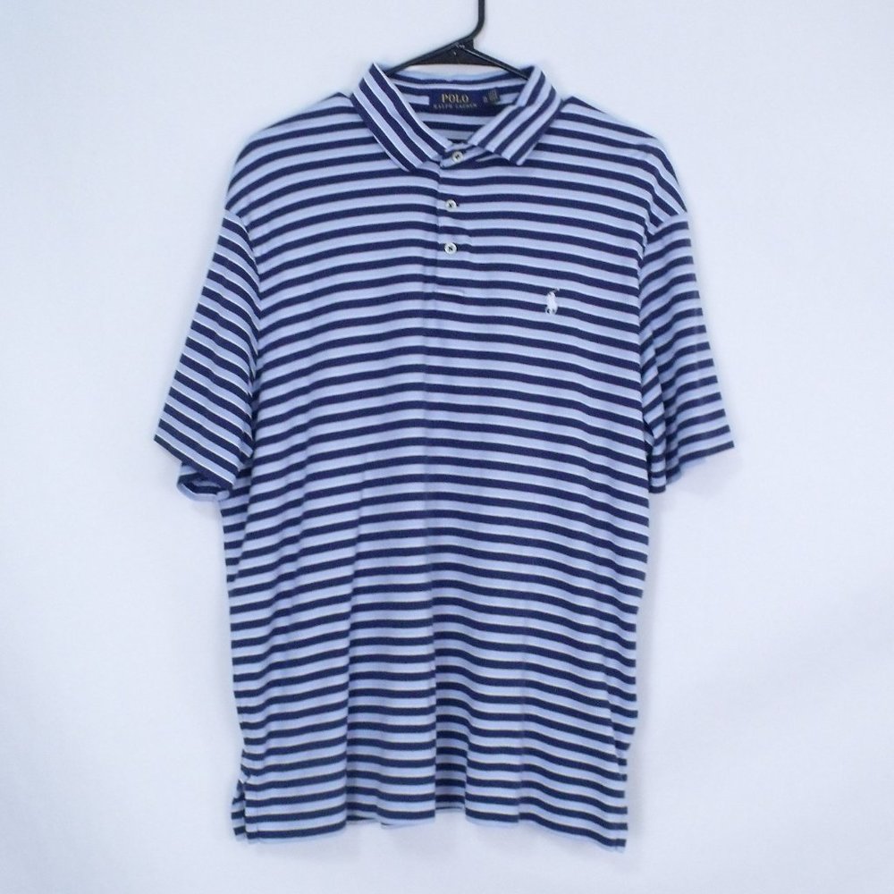 Polo Ralph Lauren Blue Striped Polo Shirt XL